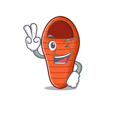 Uyku tulumu İki parmaklı çizgi film tarzı