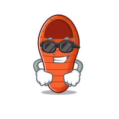 Süper havalı uyku tulumu karakteri siyah gözlük takıyor.