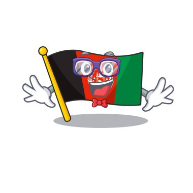 Süper Komik İnek bayrağı Afgan çizgi film karakteri tasarımı