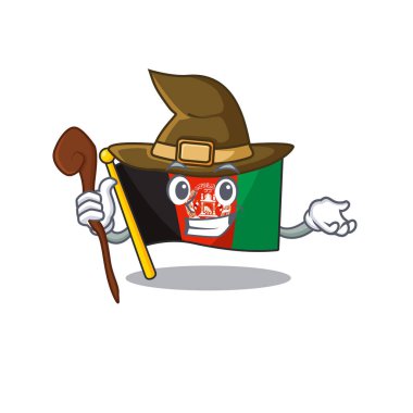 Mutlu Cadı bayrağı Afgan çizgi film karakteri tasarımı