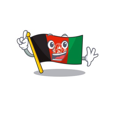 Maskot karakter tarzında bir parmak bayrağı.