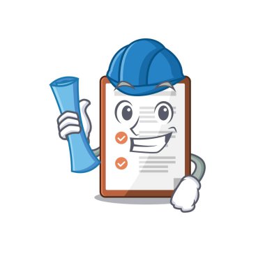 Mavi baskılı ve mavi kasklı Neşeli Mimar panosu