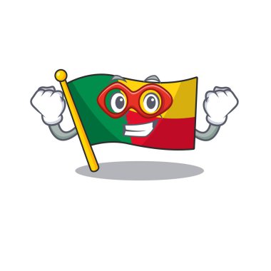 Süper kahraman gibi giyinmiş Benin Scroll 'un bir resmi.