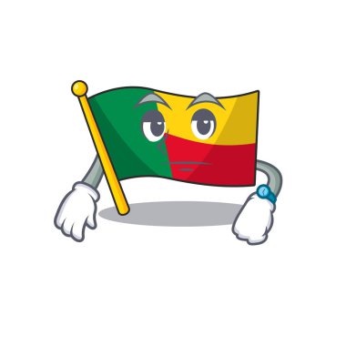 Çizgi film karakter tasarımı için jest bayrağı bekleniyor