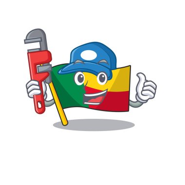 Akıllı Muslukçu bayrağı Beni Çizgi film karakter tasarımı üzerine kaydırma