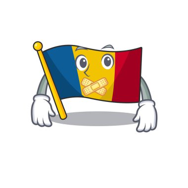 Bayrak Chad Scroll maskot karakter tasarımı sessiz jest üzerine