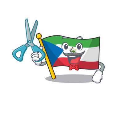 Komik Berber bayrağı Ekvator Ginesi Çizgi film karakter tasarımı stili