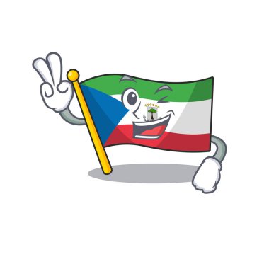 Komik bayrak Ekvator Ginesi Çizgi film Karakteri İki parmaklı