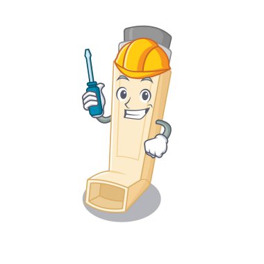 Çizgi film karakteri tarzında havalı bir astım spreyi.