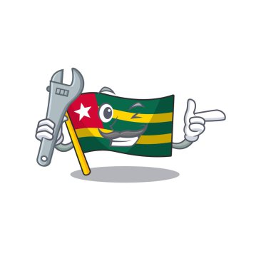 Havalı Tamirci Bayrağı Çizgi film karakter tasarımı