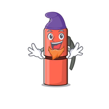 Bir termos şişesi simgesi Elf gibi giyinmiş çizgi film karakteri.