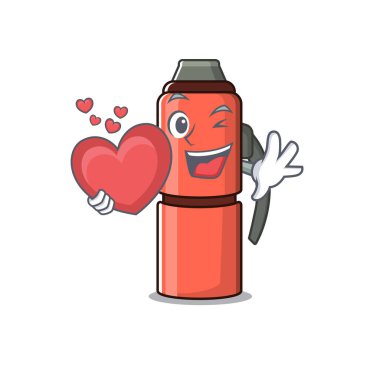 Komik yüzlü termos şişesi Yürekli çizgi film karakteri