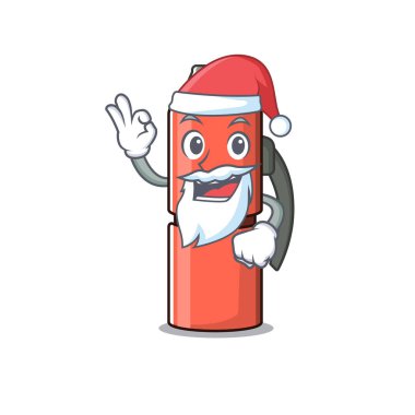 Noel Baba termosu şişesi. Çizgi film karakteri tasarımı.