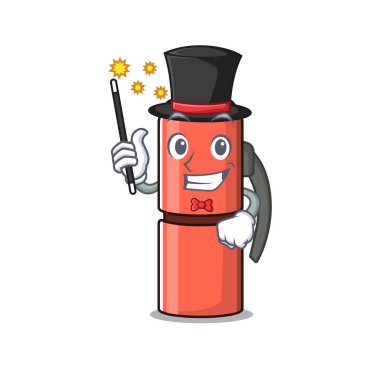 Termos şişesinin maskotu Sihirbaz tarzı parşömen performansı