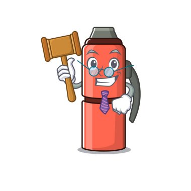 Profesyonel Yargıç Termos şişe Scroll çizgi film karakter tasarımı sunar.