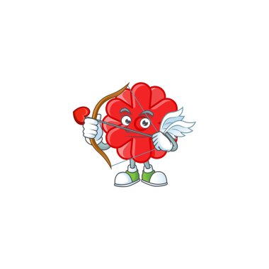 Romantik, tatlı bir Çin çiçeği. Oklu ve kanatlı bir aşk tanrısı.