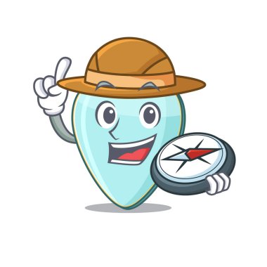 Gitar plectrum stilize Explorer bir pusula var