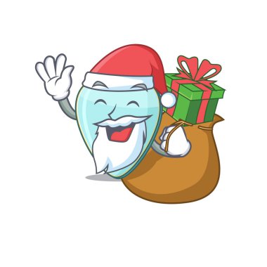 Santa gitar plectrum Çizgi film karakteri tasarımı hediye kutusuna sahip