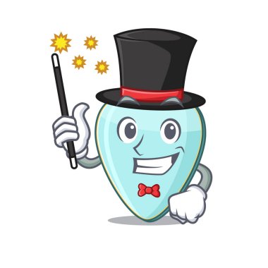 Bir sihirbaz olarak gitar plectrum performansının bir resmi