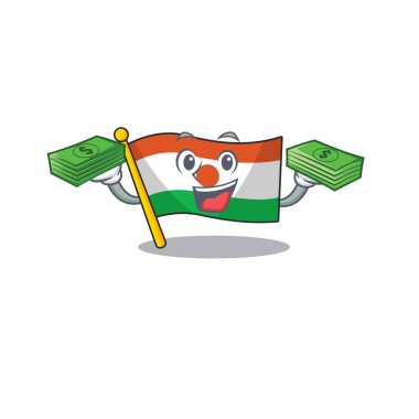 Çok mutlu bir Nijer karakteri. Elinde para olan.