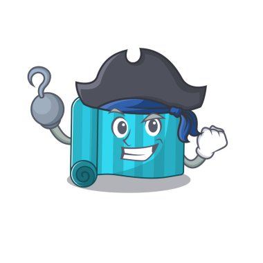 Bir el Korsan yoga yatağı Şapkalı çizgi film stili