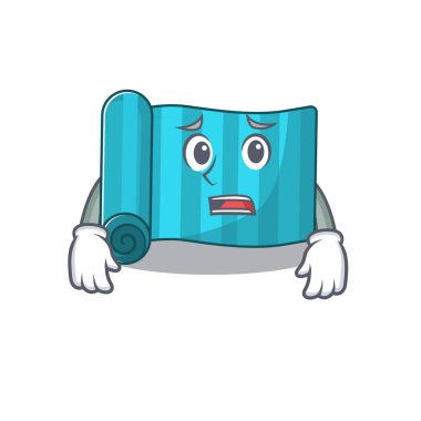 Yoga yatağının maskotu. Parşömen korkmuş yüzünü gösteriyor.