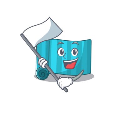 Sevimli yoga yatağı Ayakta duran bayraklı çizgi film karakteri tarzı