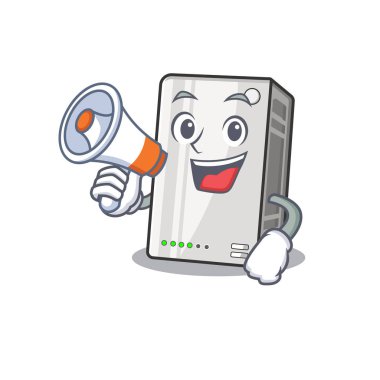 Bir güç bankasının megafonu olan bir simgesi