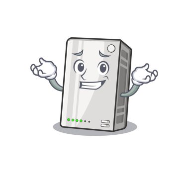 Süper Komik sırıtan güç bankası maskot tarzı