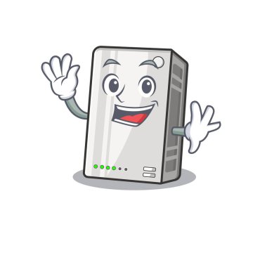 Dost canlısı güç bankası çizgi film karakter tasarımı