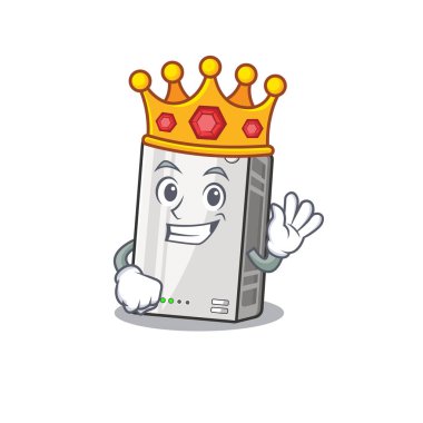 King 'in karikatür maskot tarzında stilize edilmiş bir güç bankası.