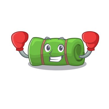 Mutlu Boks kamp paspası Maskot karakter stili