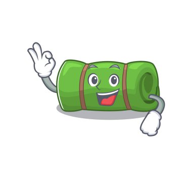 Kamp paspası maskot tasarımı tamam jest yapıyor.