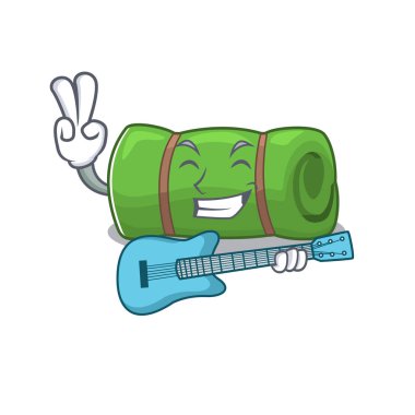 Akşam yemeği harika kamp paspası Gitarlı çizgi film performansı