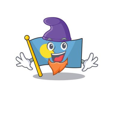 Elf kılığında bir bayrak palau çizgi film karakteri ikonu