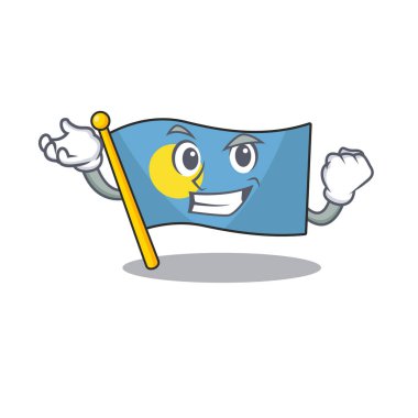 Mutlu kendine güvenen başarılı bayrak sarayı çizgi film karakteri biçimi