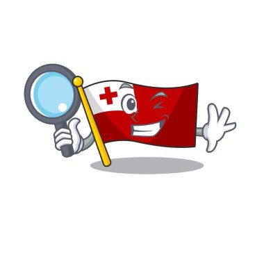 Akıllı bayrak tongası Dedektif çizgi film karakteri tasarımı