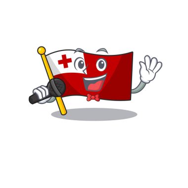 Şirin çizgi film. Mikrofonlu bayrak şakıması.