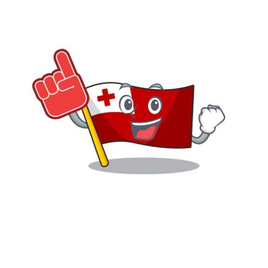 Bayrak tongası Maskot tarzı köpük parmaklı