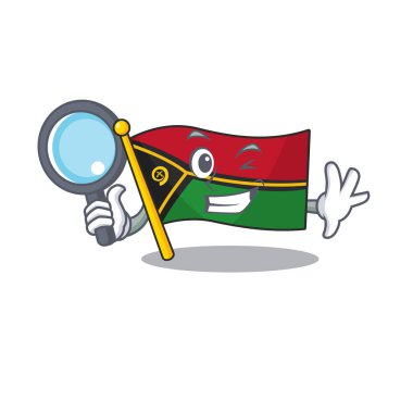 Akıllı bayrak vanuatu Dedektif çizgi film karakteri tasarımı