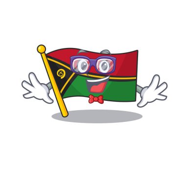 Süper Komik İnek bayrağı Vanuatu Çizgi film karakter tasarımı