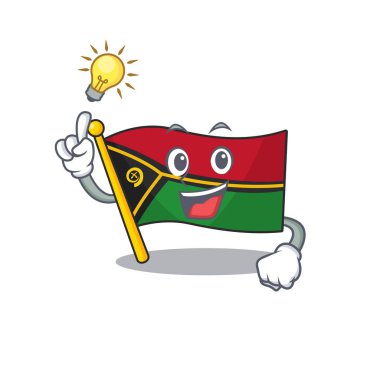 Bir fikir bayrağı vanuatu çizgi film karakter tasarımı