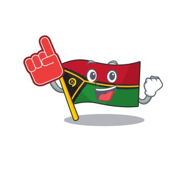 Flag vanuatu Maskot tarzı köpük parmaklı