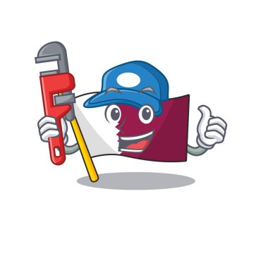 Akıllı Musluk bayrağı qatar Çizgi film karakter tasarımı parşömeni