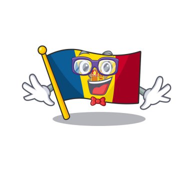 Süper Komik İnek bayrağı ve çizgi film karakteri tasarımı