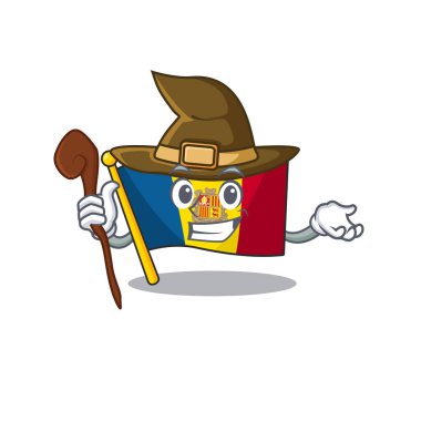 Mutlu Cadı bayrağı ve çizgi film karakter tasarımı