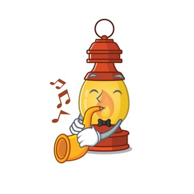 Trompet ile Fener Kaydırma çizgi film karakter tasarımı performansı