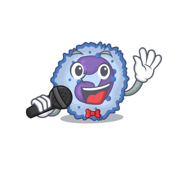 Mutlu Basophil hücresi mikrofonda şarkı söylüyor