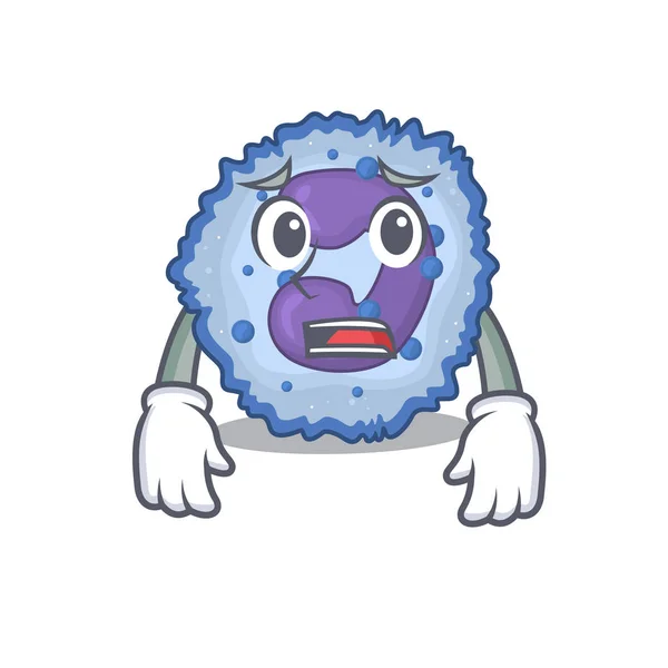 A picture of basophil cell showing afraid look face — ストックベクタ