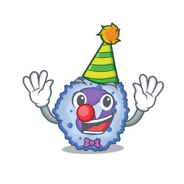 Komik Palyaço Basophil hücre çizgi film karakteri maskot tasarımı